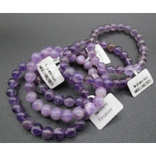 8 mm Gemstone Round Bead Bracelet - 10 pcs pack - Amethyst