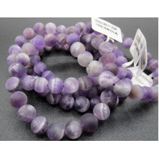 8 mm Gemstone Round Bead Bracelet - 10 pcs pack - Amethyst (Frosty)