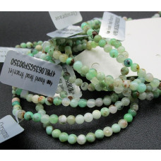 3 - 4 mm Gemstone Round Bead Bracelet - Chrysoprase - 10 pcs Pack