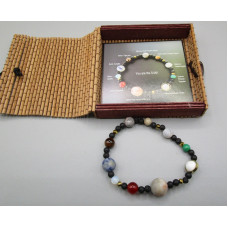 Solar System Bracelet (You are the Sun) with Display Box and 4 mm Lava Stone - Regular Size - - 10 pcs pack