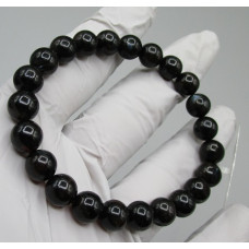 8 mm Gemstone Round Bead Bracelet - 10 pcs pack - Glaucophane Black