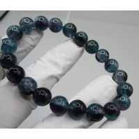 8-10 mm Gemstone Round Bead Bracelet - Fluorite 