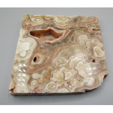 Flat Stone - Gemstone slab - Agate (About 4 x 4 x 0.4 inch H)