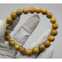 8-10 mm Gemstone Round Bead Bracelet - Bumblebee Jasper