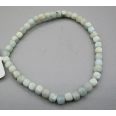 4 mm Cube Faceted Gemstone Stretch Bracelet - 10 pc pack - Larimar