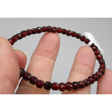 4 mm Cube Faceted Gemstone Stretch Bracelet - 10 pc pack - Garnet