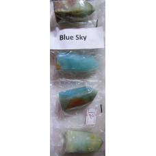 Gemstone Points Pack - Green Chalcedony (Blue Sky) - About 1.25 inch (H) - 5 pcs pack