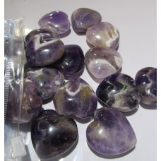 Small Gemstone Heart - 24 pcs pack (30x13 mm) - Amethyst