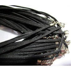 Cord Economy - 24 Inch 3mm Suede Leather Economy Cord 50 piece pack - Black