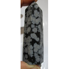 Gemstone Points Pack - Snowflake Obsidian - 5 pcs Packs (about 3 - 3.5 inch H)