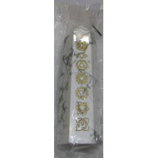 Gemstone Points Pack - Howlite with Chakras - 5 pcs Packs (about 3 - 3.5 inch H)