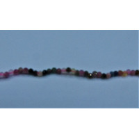 16 Inch 2 mm Gemstone Faceted Bead Strands - Tourmaline