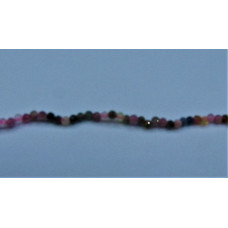 16 Inch 2 mm Gemstone Faceted Bead Strands - Tourmaline