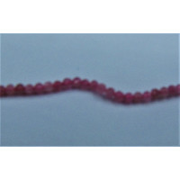 16 Inch 2 mm Gemstone Faceted Bead Strands - Red Tourmaline