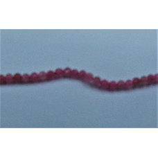 16 Inch 2 mm Gemstone Faceted Bead Strands - Red Tourmaline