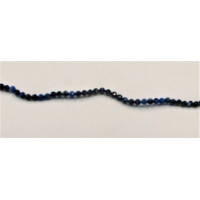 16 Inch 2 mm Gemstone Faceted Bead Strands - Lapis