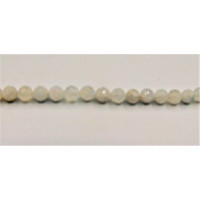 16 Inch 4 mm Gemstone Faceted Bead Strands - Moonstone Blue