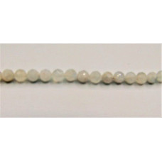 16 Inch 4 mm Gemstone Faceted Bead Strands - Moonstone Blue