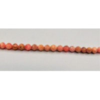 16 Inch 4 mm Gemstone Faceted Bead Strands - Rhodochrosite