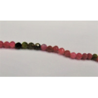 16 Inch 4 mm Gemstone Faceted Bead Strands - Tourmaline