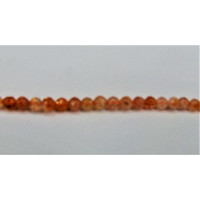 16 Inch 4 mm Gemstone Faceted Bead Strands - Golden Sunstone