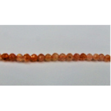 16 Inch 4 mm Gemstone Faceted Bead Strands - Golden Sunstone