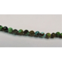 16 Inch 4 mm Gemstone Faceted Bead Strands - Nature Turquoise