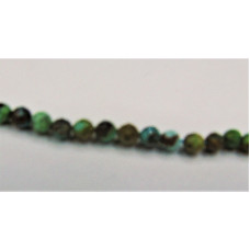 16 Inch 4 mm Gemstone Faceted Bead Strands - Nature Turquoise