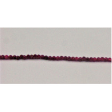 16 Inch 2 mm Gemstone Faceted Bead Strands - Ruby