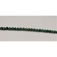 16 Inch 4 mm Gemstone Faceted Bead Strands - Malachite