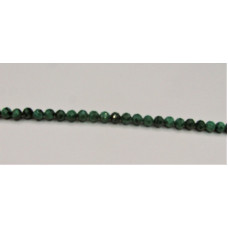 16 Inch 4 mm Gemstone Faceted Bead Strands - Malachite