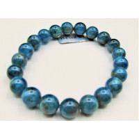 8 mm Gemstone Round Bead Bracelet - 10 pcs pack - Apatite Blue