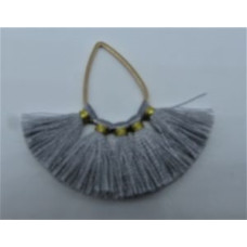 3.5 cm Tassel Pack with tear drop bail (10 pcs) - Gray