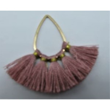 3.5 cm Tassel Pack with tear drop bail (10 pcs) - Hot Pink