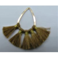 3.5 cm Tassel Pack with tear drop bail (10 pcs) - Brown