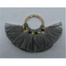 2 cm Tassel Pack with round bail (10 pcs) - Dark Gray