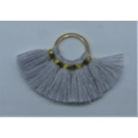 2 cm Tassel Pack with round bail (10 pcs) - Light Gray