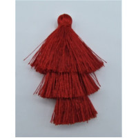 6 cm Tassel Pack 3 layers (10 pcs) - Red