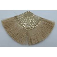 6.5 cm Tassel Pack quarter round shape (10 pcs) - Peach