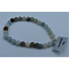 6 mm Gemstone Round Bead Bracelet - 10 pcs pack - Amazonite