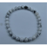 6 mm Gemstone Round Bead Bracelet - 10 pcs pack - Howlite