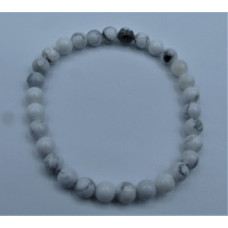 6 mm Gemstone Round Bead Bracelet - 10 pcs pack - Howlite