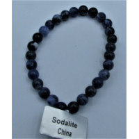 6 mm Gemstone Round Bead Bracelet - 10 pcs pack - Sodalite