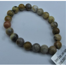 8 mm Gemstone Round Bead Bracelet - 10 pcs pack - Crazy Lace Agate