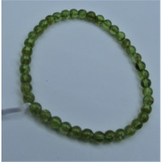 2 - 5 mm Gemstone Round Bead Bracelet - Peridot