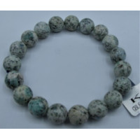 10 mm Gemstone Round Bead Bracelet - 10 pcs pack - K2 Granite