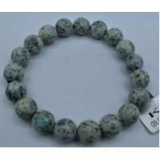 10 mm Gemstone Round Bead Bracelet - 10 pcs pack - K2 Granite