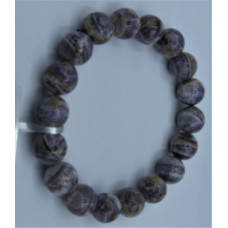 8-12 mm Gemstone Round Bead Bracelet - Fluorite