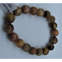 10 mm Gemstone Round Bead Bracelet - 10 pcs pack - Tiger Eye Pink