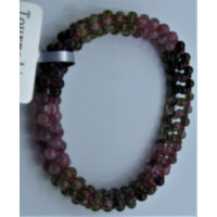 3 mm Ladder Style Stretch Bracelet - Tourmaline